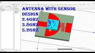 sensor design for 2.4GHz 3.8GHz 5.2GHz with high sensitivity in cst