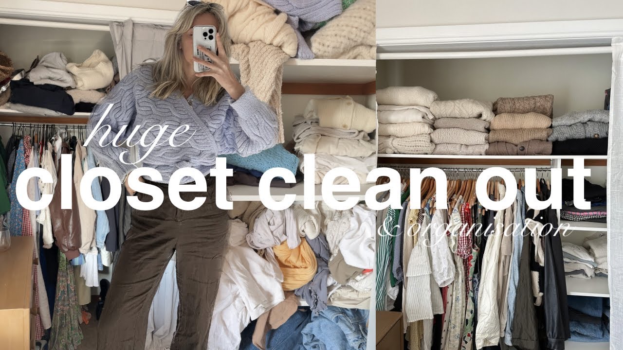 huge CLOSET CLEAN OUT & organisation (2024 spring clean) - YouTube