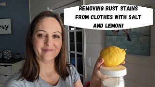 Removing Rust Stains From Clothes With Salt and Lemon Juice!  #whattodowithlemons #lemons 