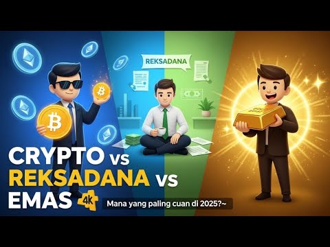 Crypto vs Reksadana vs Emas 2025! | Mana Investasi Paling Cuan & Aman Tahun Ini? 🚀🔥