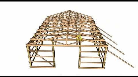 MTS Post Frame Building Kits: 4  Setting Trusses and Bracing