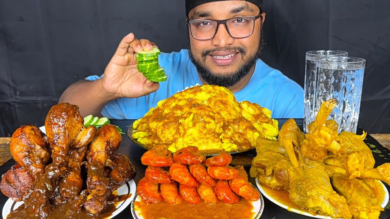 SPICY MUTTON OILY MUTTON CURRY, MUTTON FAT CURRY, CHICKEN KALA BUNA | PRAWNS CURRY WITH RICE EATING