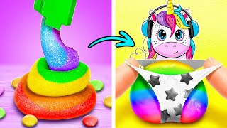 Rich VS Poor Unicorn Satisfying Gadgets and Fidgets. DIY Unicorn Squishy. Unicorn Candy gadgets screenshot 4
