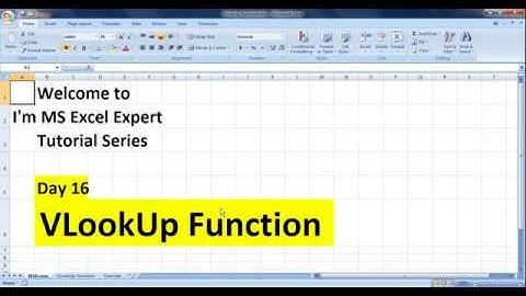 VLookUp Function | I