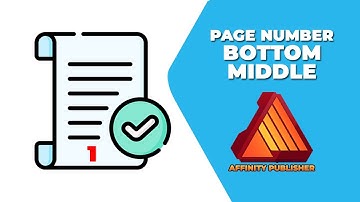 How to add Page Numbers to the bottom middle in Affinity publisher