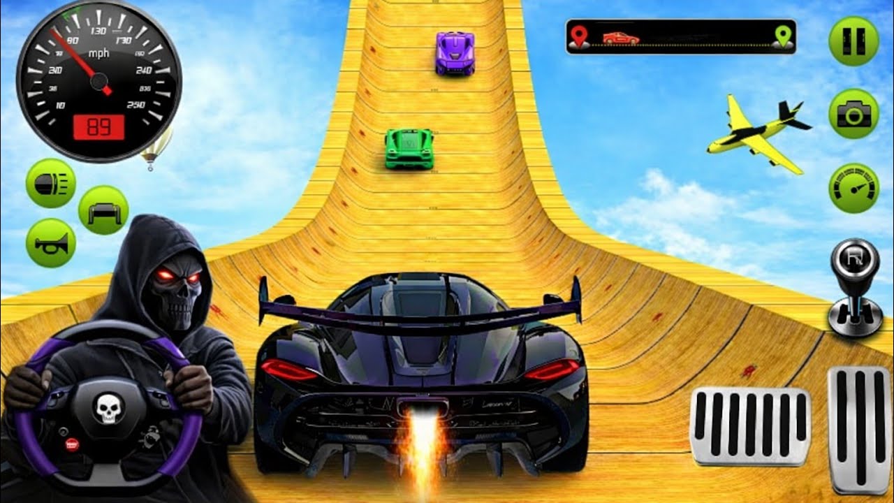 😱Car racing game! GT car racing game! Car stunt master game super Mega ramp ✅