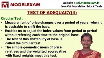 Index numbers - Part 4 |  Test of Adequacy | Statistics | Business Maths