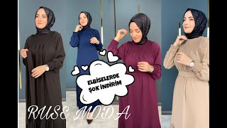 2021 Tesettür Elbi̇se Modelleri̇ - Elbi̇sede Şok Fi̇yatlar Rusemoda