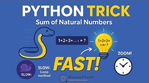 🐍 Python Trick to Find Sum of Natural Numbers FAST!💡