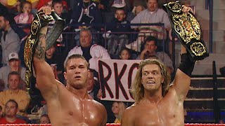 Matt And Jeff Hardy Vs Edge And Randy Orton  World Tag Team Chdanionship Match