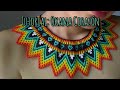 Collar en mostacilla: Okama Corazón ♡ aprende super facil