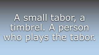 What does Tabret mean?