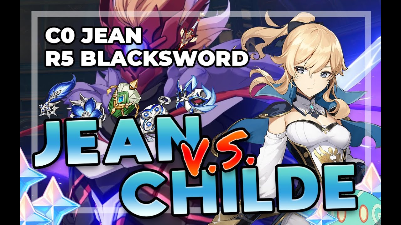 C0 Jean R5 black sword v.s. Childe