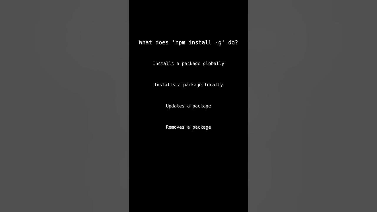 Nodejs what does npm install g do qno 216 youtube