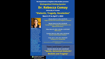 “Lumpendialectic: Tragedy and Revolution in the Eighteenth Brumaire”_2022  Speaker Dr. Rebecca Comay