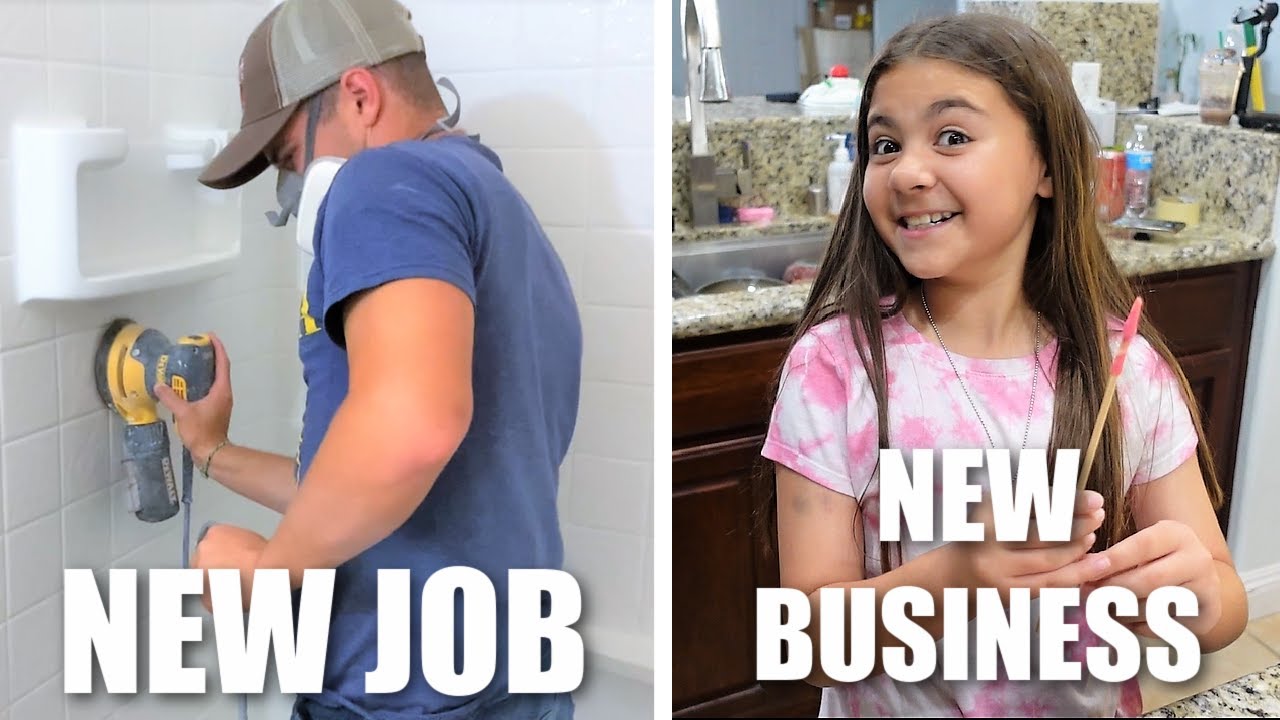 GETTING DOWN TO BUSINESS! Braden's NEW JOB Bathtub Reglazing