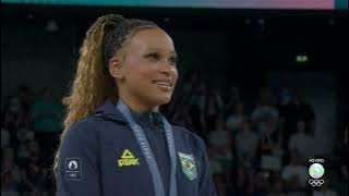 EMOCIONANTE! HINO NACIONAL BRASILEIRO - OLIMPIADAS PARIS 2024 | REBECA ANDRADE - OURO NA GINASTICA