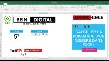 EXCEL  Calculer la puissance d