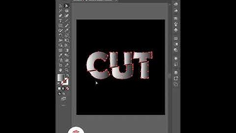 Text Cut | Sliced Text | knife Tool #shorts #illustrator