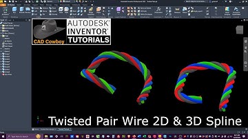 Autodesk Inventor - Twisted Pair Wire 2D & 3D Spline