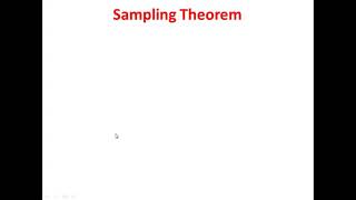 1.13 Sampling Theorem Statement