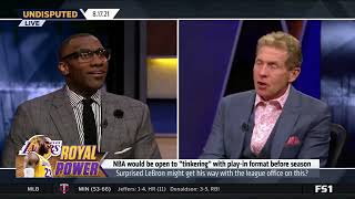 UNDISPUTED Shannon tells Skip who is king after Adam Silver spoke to LeBron abt playin tournament