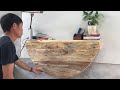 Build An Intelligent Computer Desk From Wooden Cable Coil // Amazing Ideas Woodworking Projec - DIY!