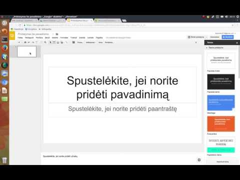 Kaip kurti skaidres? Skaidrių įterpimas, teksto rašymas. 1 dalis. 7–8 klasėms