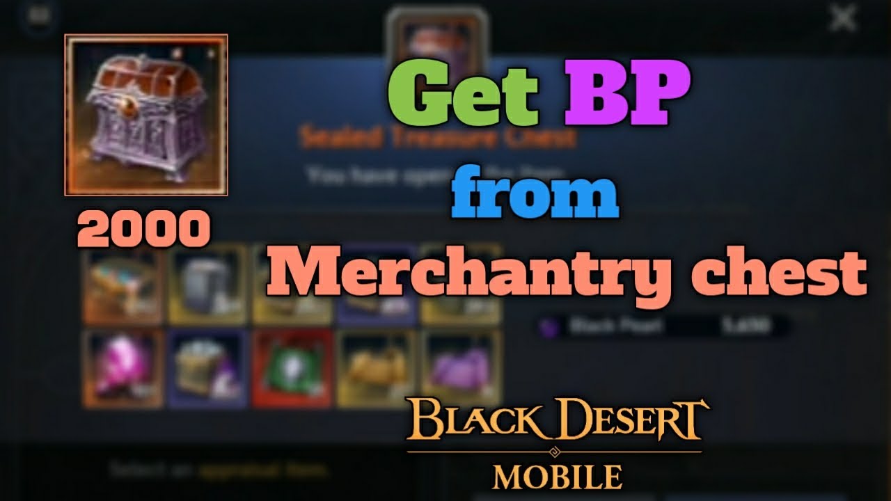 Black Pearls from Sealed Treasure chest | Black Desert Mobile
