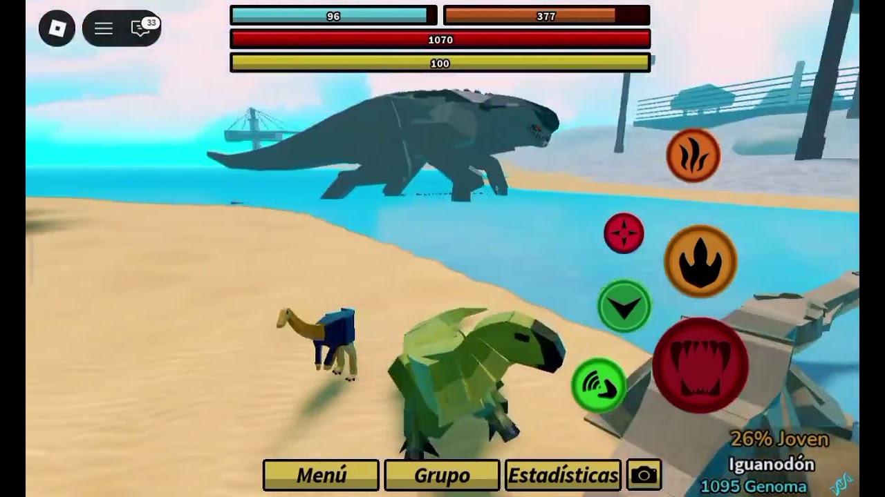 Jugando como un iguanodon