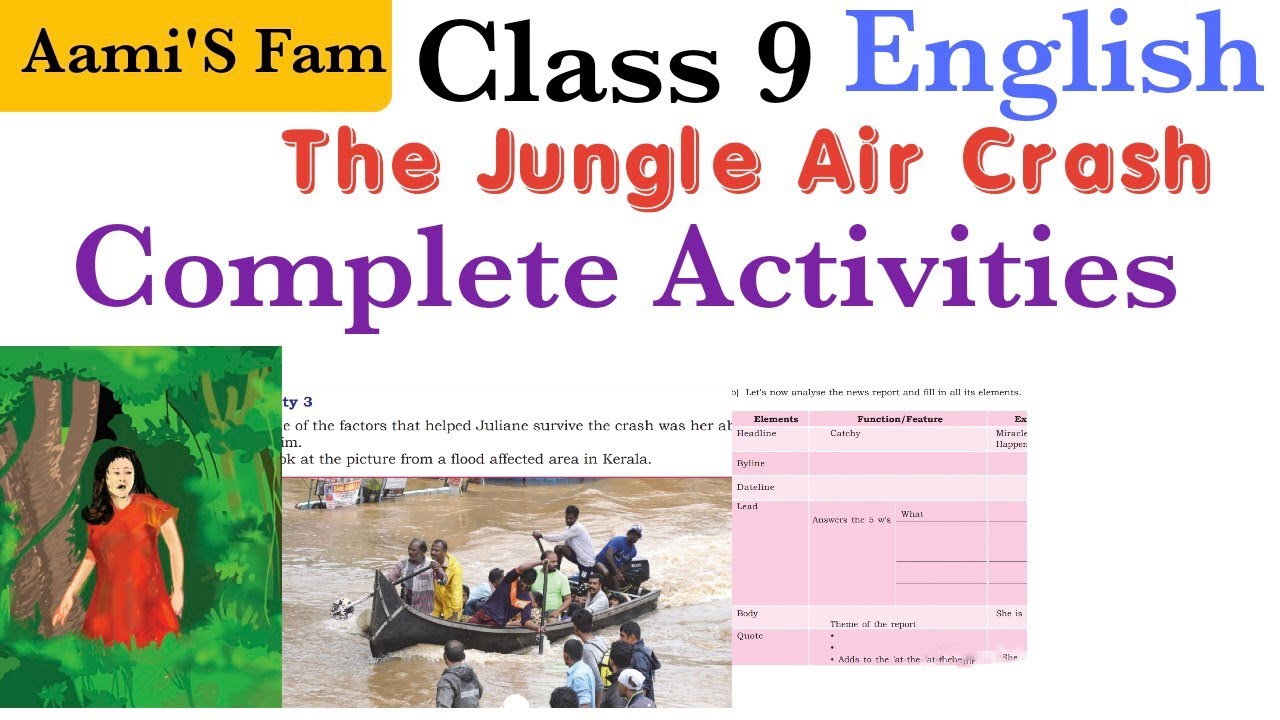 Class 9EnglishThe Jungle Air Activities YouTube