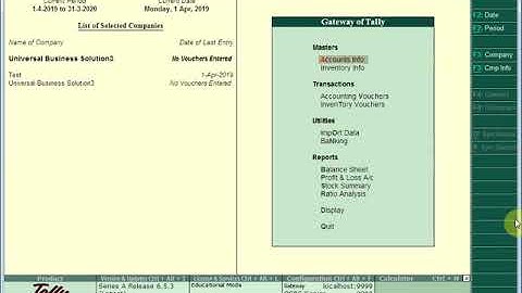 Tally for B.COM., Graduates