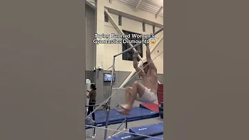 Trying banned women’s gymnastics dismounts 😱 @rileyloos37 #gymnast #olympics #ncaa #gym #fail#d1