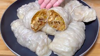 幾天不吃就饞這餡的菜卷，皮薄柔軟，餡料鮮香，涼了也不硬