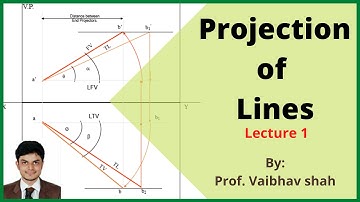 Projection of Lines| Lecture -1 |Engineering Drawing By Vaibhav Shah
