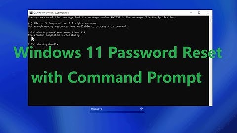 Windows 11 Password Reset with Command Prompt