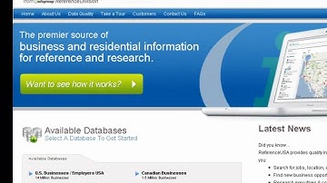 Financial Data - Custom Search Tutorial for Marketing, Research or Sales using RefereceUSA