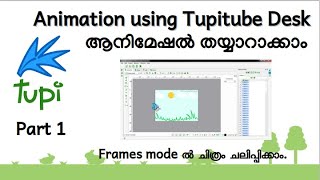 Animation using Tupitube Desk 1.1 ആനിമേഷൽ തയ്യാറാക്കാം Frames Mode ൽ ചിത്രം ചലിപ്പിക്കാം. screenshot 3