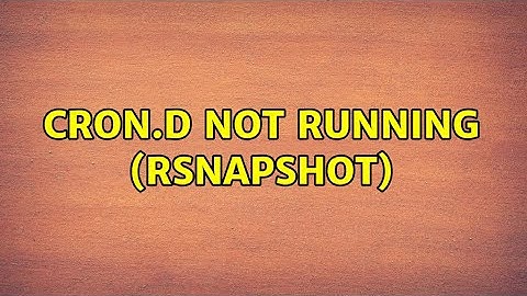 Cron.d not running (rsnapshot)