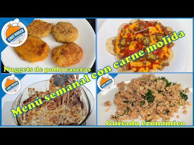 Menu semanal de carne molida, Tienes carne molida y no sabes que hacer, prueba estas ricas ideas | Chef Roger Oficial