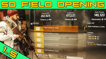 50 Field Proficiency Cache Opening! | The Division 1.5