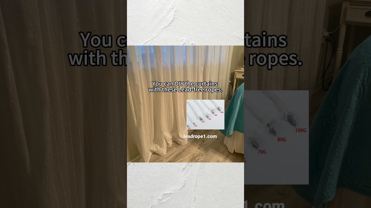 Curtain Bottom Weights Lead-free Rope,keep curtain stable 