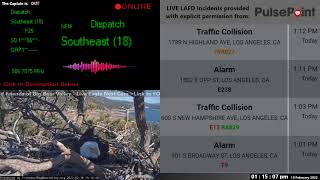 18-FEB-2022 // *LIVE*  LAPD Police and LAFD Fire Scanner Audio // LA Captain