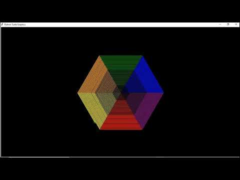 Python Turtle Graphics || Rainbow Hexagon (Visual Studio Code)