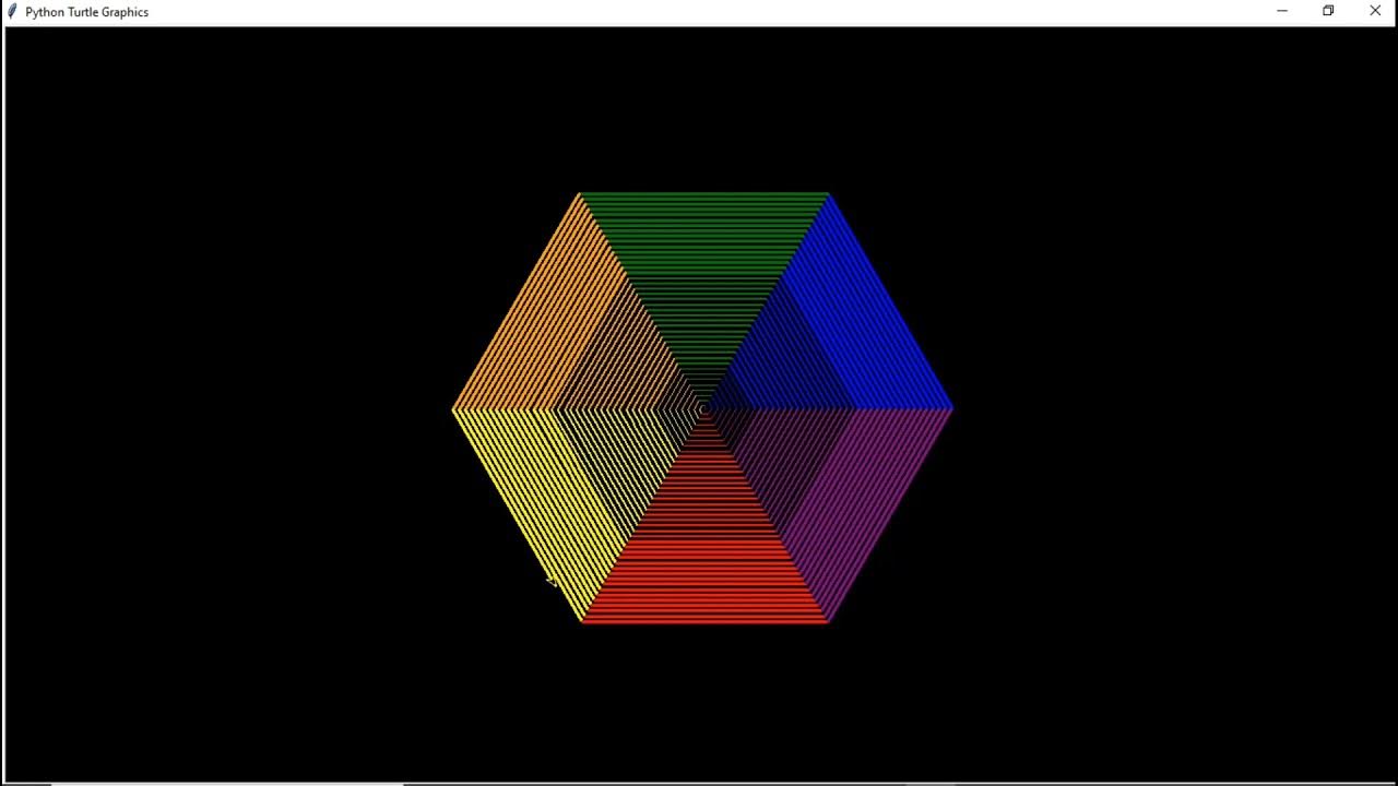 Python Turtle Graphics || Rainbow Hexagon (Visual Studio Code) - YouTube