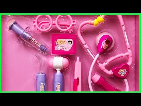 Video Đồ chơi bác sỹ khám bệnh 14 món tai nghe, ống tiêm,... - youtube