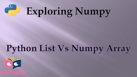 Performance comparison of Numpy array with Python List