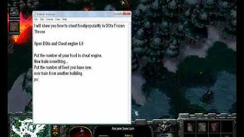 Warcraft III The Frozen Throne Food Cheat Video using Cheat Engine