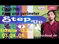 chapter-13(Area and perimeter) Exercise-13.2||Q7 to Q8||class-7th||by sushant sir