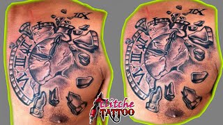 HOW TO TATTOO 3D CLOCK | TATTOOING CLOCK DESIGN| TATTOO